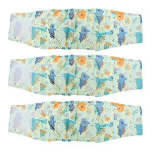 Unique Bargains Males Dog Nappies with  Adjustable Belly Band Reusable Leak-Proof 3Pcs - 1 of 4