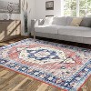 Acekool Washable Print Area Rug, Stain Resistant, Non Slip, Soft Low Pile, Foldable, Pink Sun Design, Multiple Sizes - 4 of 4