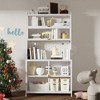 73" Kitchen Pantry Cabinet, Freestanding Cupboard Storage Cabinet with Flip Door & Pegboard, Metal Coffee Bar Cabinet for Living Room Hallway - 4 of 4