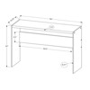 GlasFlength Console Tables,Sleek Rectangular Console Table,Transparent Sides and Shelving,Gray,44"*15.75"*32" - 4 of 4