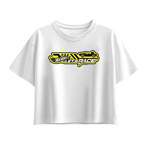 Girls' - Hot Wheels - Horizontal Chest Short Sleeve Boxy Graphic T-Shirt - 1 of 2