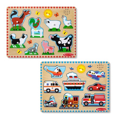 Melissa and Doug Chunky Puzzle Pets, 8-Piece Puzzle (Wood)