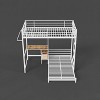 Okak Twin Size Metal L-Shaped Bunk Bed with Storage & Desk Station,Contemporary Bed Frame for Bedroom,Apartments - 4 of 4
