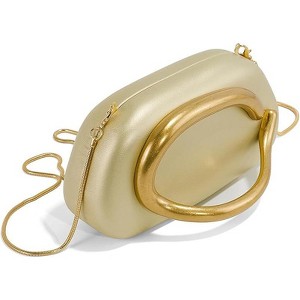 PU Leather Purses for Women Formal, Evening Bag with Detachable Chain and Trendy Metal Handle for Formal Events Dinners Weddings Parties - 1 of 4