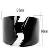Slickblue Women’s Minimalist Light Black Stainless Steel Band Ring with Crack Texture Size 5-10 - 2 of 4