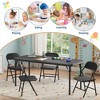7-Piece Kids Folding Table and Chairs Set, Toddlers Children's Activity Table and Chairs Set for Dining Room,Daycare,Classrooms - 4 of 4