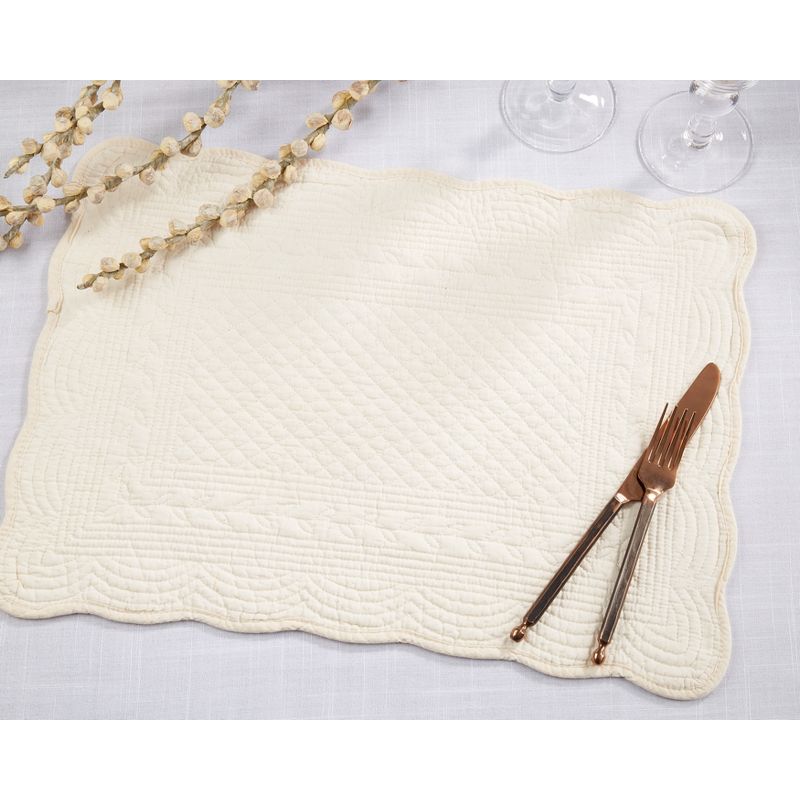 Saro Lifestyle Classic Quilted Placemat (Set of 4), 4 of 5