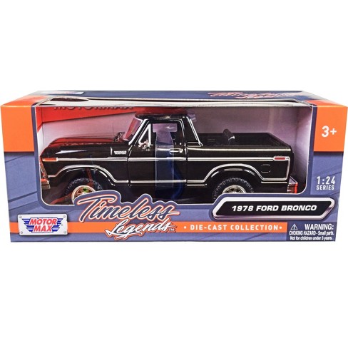 1978 Ford Bronco Custom open Top Black timeless Legends Series 1 24 Diecast Model Car By Motormax Target