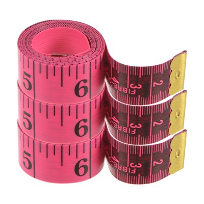 Unique Bargains Flexible Durable Fiber Double Scale Measuring Rulers 3 Pcs