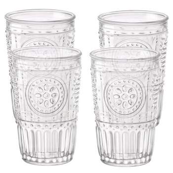 Bormioli Rocco Romantic Water Drinking Glass, 11.5 oz., 4-Piece