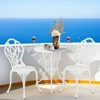Outdoor 3-Piece Cast Aluminum Tulip Bistro Set - 3 of 4