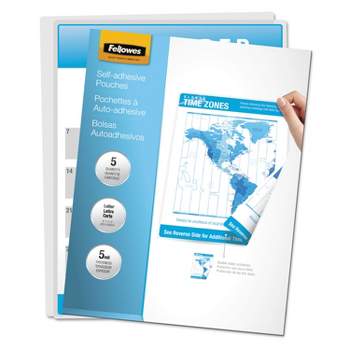 Fellowes Self-Adhesive Laminating Pouches 5mil 11 1/2 x 9 5/Pack 52205