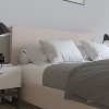 Merrick Lane Platform Bed Contemporary Tufted Upholstered Platform Bed with Footboard - 3 of 4