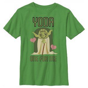 Boy's Star Wars Valentine's Day Yoda One for Me T-Shirt - 1 of 4