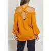 Women's CROSS-BACK COLD-SHOULDER SWEATER - J.NNA - 2 of 2