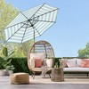 Best Choice Products 10ft Solar LED Lighted Striped Patio Umbrella w/ Crank, Tilt, Push Button, 6 Ribs - 2 of 4