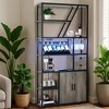 Tall Wine Bar Cabinet , Coffee Bar Station with Wine Rack for Living Room - 2 of 4