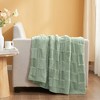 Snuggle Sac Faux Fur Checkered Throw Blanket, Fluffy Feather Yarn Blend Bedding Blankets for Couch or Bed - 3 of 4