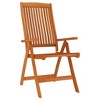 Garden Chair Set of 4 Solid Wood Eucalyptus Wood with Oil Finish vidaXL - 3 of 4