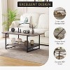 Coucheta 40 Inch Farmhouse Coffee Table with Storage Shelf, Durable Steel Frame, Multi-functional, Easy Assembly - 3 of 4