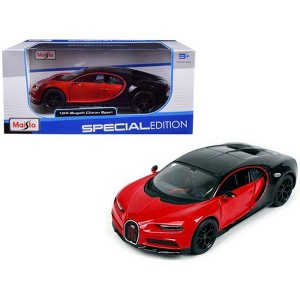 Bugatti Chiron Sport "16" Red and Black "Special Edition" 1/24 Diecast Model Car by Maisto - 1 of 4
