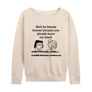 Women's - Peanuts - Friends Forever Lightweight French Terry Slouchy - 1 of 4