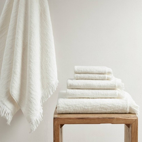 Beautyrest - Plume 100% Cotton Feather Touch Antimicrobial Towel 6 Piece Set - Ivory