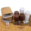 WE Games Tan Map Style Leatherette Backgammon Set, 14.75 x 9.75 in. closed - 4 of 4
