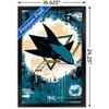 Trends International NHL San Jose Sharks - Maximalist Logo 23 Framed Wall Poster Prints - 3 of 4