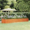 vidaXL Garden Raised Bed Planter - Outdoor Flower Box - Rusty corten Steel - 157.5" x 31.5" x 17.7" - 2 of 4