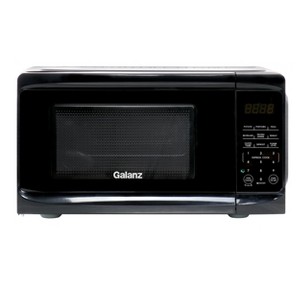Galanz 0.7 cu ft 700W Countertop Microwave Oven in Black with One Touch Express Cooking - 1 of 4