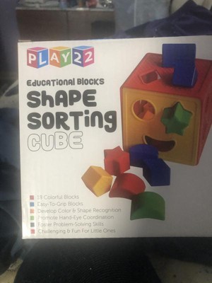Baby Shape Sorter Toy Blocks - Childrens Blocks Includes 18 Shapes