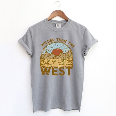 Simply Sage Market Women's Wilder Than The West Short Sleeve Garment Dyed Tee