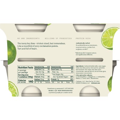 Chobani Key Lime Blended Low-Fat Greek Yogurt - 4ct/5.3oz Cups_5