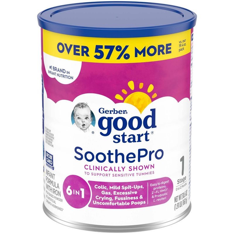 Gerber Good Start SoothePro Non-GMO Powder Infant Formula  - 30.6oz, 2 of 11