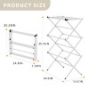 SUGIFT Folding Clothes Drying Rack, Dry Laundry and Hang Clothes,Towel Rack for Storage, White - 3 of 4