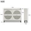 Large Rattan Shoe Storage Cabinet with Flip Drawers & Metal Legs - 2 of 4
