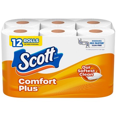 Scott Comfort Plus Toilet Paper - 12 Rolls : Target