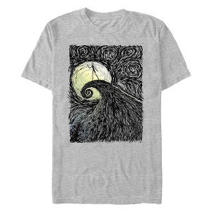 Men's The Nightmare Before Christmas Halloween Jack on Spiral Hill T-Shirt - 1 of 3