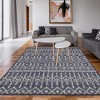 Indoor Outdoor Area Rug Moroccan Geometric Farmhouse Rug Low Pile Stain-Resistant Easy Care Carpet for Living Room Bedroom Backyard Patio - 2 of 4