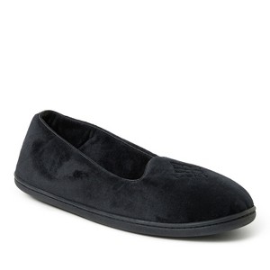 Dearfoams Womens Rebecca Microfiber Velour Closed Back House Slipper - 1 of 4