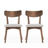 Set of 2 Mid-Century Modern Dining Chairs with Cushioned Seats, Wood Dining Room Chairs for Kitchen or Dining Room-Panipeachy - 3 of 4