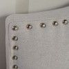 Arched Camel-Back Upholstered Headboard Queen Size with Nailhead Stud Trim, Adjustable Height Full/Queen Beds Headboard -Christopher Knight Home - 4 of 4