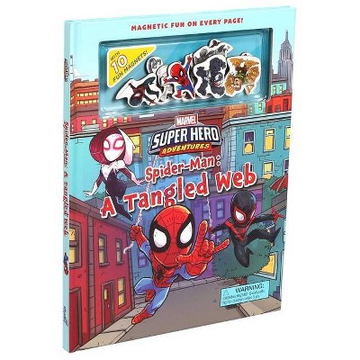 Marvel's Super Hero Adventures Spider-Man: A Tangled Web - (Magnetic Hardcover) by  Megan Roth (Hardcover)