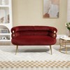NicBex Upholstered Loveseat Sofa Modern 2 Seater Sofas with Curved Backrest and Metal Legs Suitable for Small Space,Living Room,Office - 2 of 4