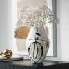 Dahlia Studios Tribeca 12 1/2" High Matte White Decorative Graphic Vase - image 2 of 4