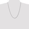 Black Bow Jewelry 1.8mm, 14k White Gold, Diamond Cut Solid Spiga Chain Necklace - 2 of 4