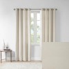 TOBILE Plaid Rod Pocket and Back Tab Curtain Panel with Fleece Lining Natural 50x84" - 2 of 4