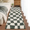 Washable Rug Modern Abstract Checkered Rug Non Slip Backing - 4 of 4