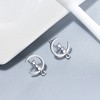 Kitty Cat Moon Stud Earrings for Women Sterling Silver Ginger Lyne Collection - 2 of 4